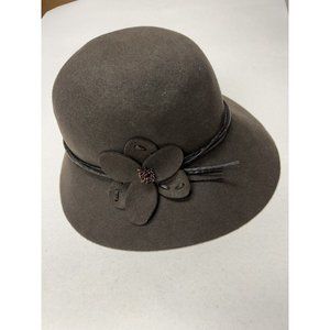 John Callanan Legacy 100% Wool One Size Brown Flower Felt Hat